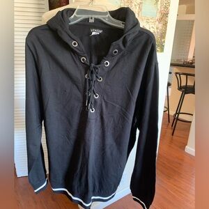 VENUS Black Lace-Up Long Sleeve Top